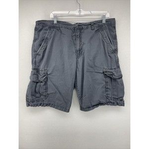FREE PRESS MENS SHORTS GRAY SIZE 38 COTTON CARGO HIKING HIKER CASUAL OUTDOOR